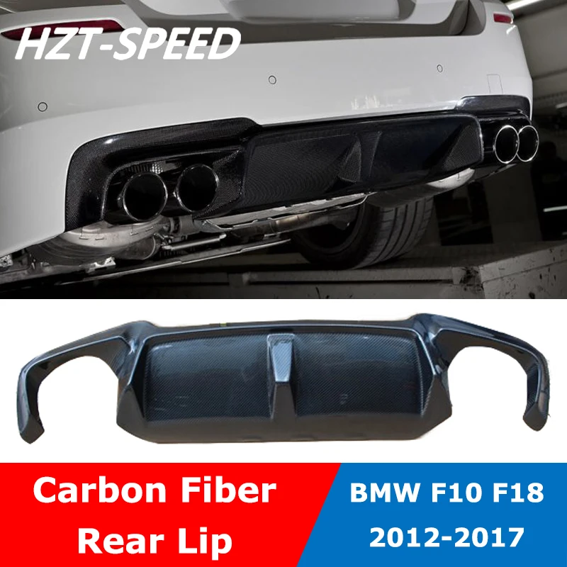 Blade Type Carbon Fiber Rear Lip Spoiler Diffuser For BMW 5 Series F10 F18 M5 And MT Car Modification 2012-2017