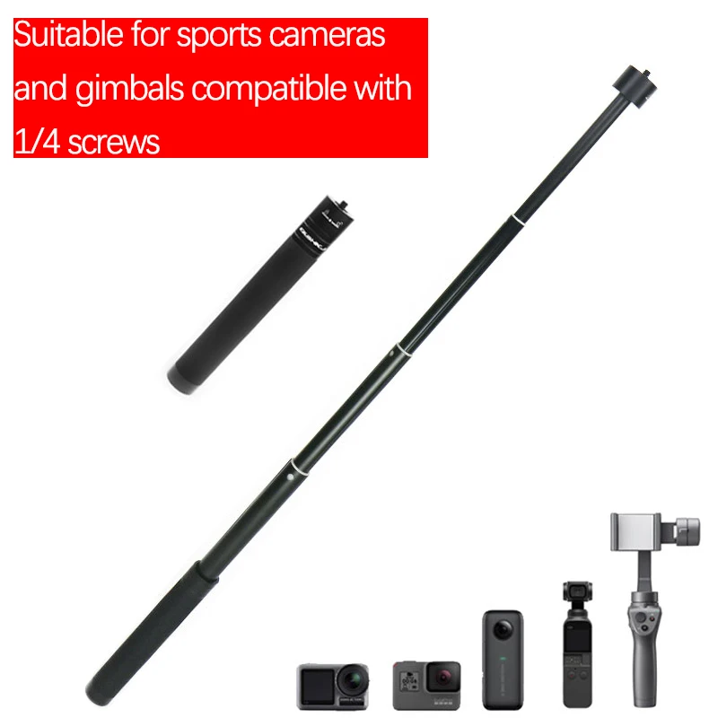 Für DJI OM4 Handheld Gimbal Osmo Tasche/Osmo Action/GoPro Kamera Aluminium Legierung Teleskop Verlängerung Pole Stativ Zubehör