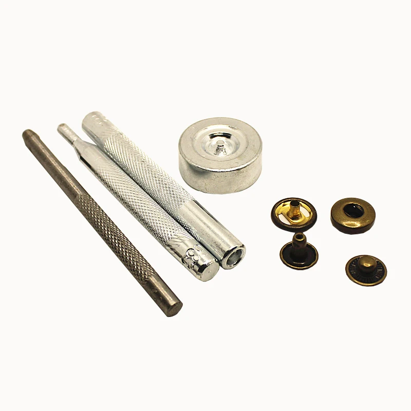 10 - 30 Set 633 Metal Four button + tool Round Copper Snaps DIY Clothing / bags / shoes / leather Button Snap Fasteners