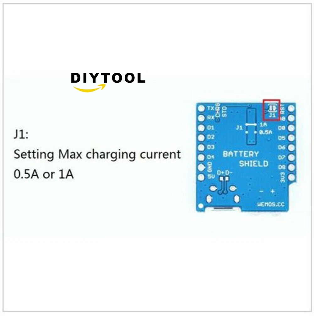 Scudo batteria per WeMos D1 mini batteria al litio singola ricarica e boost