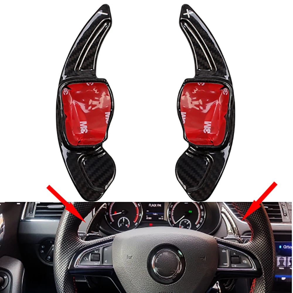 For VW Golf 5 6 MK6 GTI R Jetta MK5 Passat B6 B7 CC Polo Sharan Tiguan Seat Leon DSG Steering Wheel Paddle Extension Shift Cover