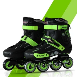 Adults Advanced Inline Skates Professional Slalom Roller Skates Roller Patins Free Skating Shoes Sliding Patines size 35 to 44