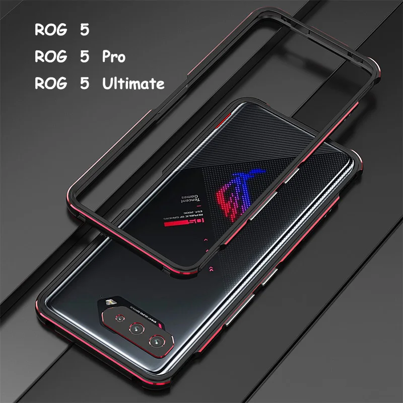 Bumper Case For ZS673KS ASUS ROG Phone 5 Pro Ultimate Aluminum metal Frame Slim Cover phone case + carmera Protector Accessories