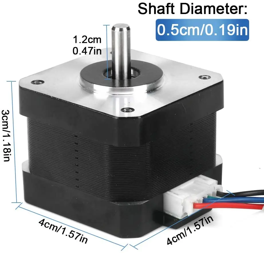 TWOWIN 42 Stepper Motor 4 Lead Nema17 Step Motor 59.5MM 2.3A 0.89N.M for 3018 PRO Laser Engraving Machine