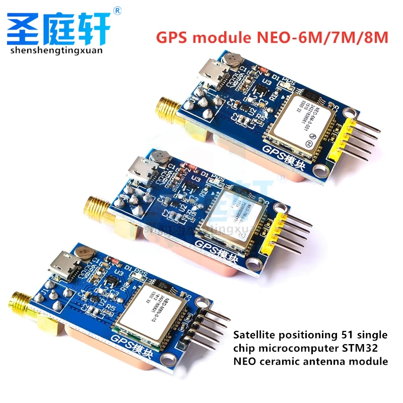 Micro modulo NEO-6M di USB GPS, NEO-7M, posizionamento satellitare, 51 singolo Chip per le rotte di Arduino STM32, modulo ceramico NEO dell'antenna