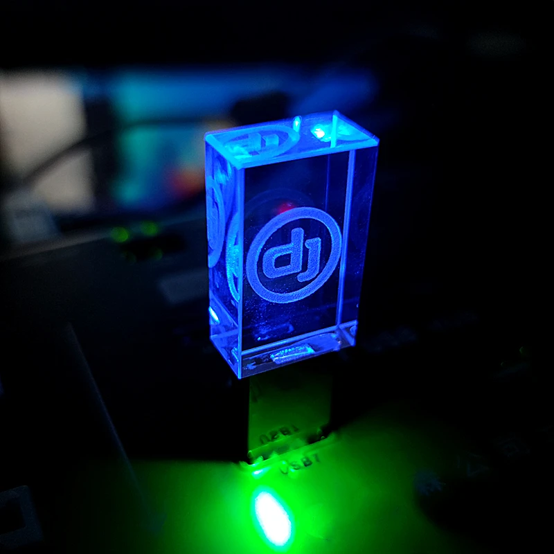 Marke Neue Bunte LED licht D J premium USB 3,0 High Speed Schreiben Lesen Gold Kristall-Stick Mit Box 16GB 32GB 64GB 128GB