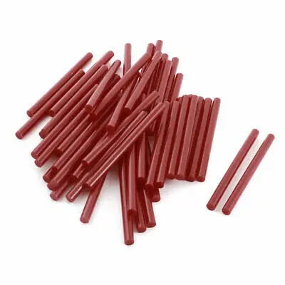 50Pcs Red Hot Melt Glue Gun Adhesive Sticks 7mm x 100mm for Crafting Models