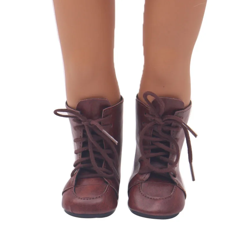 Puppe Kleidung Schuhe Schwarz Stiefel Schuhe Für 18 Zoll American & 43Cm Baby Neue Geboren Reborn Puppe Für Unsere generation Weihnachten Geschenk