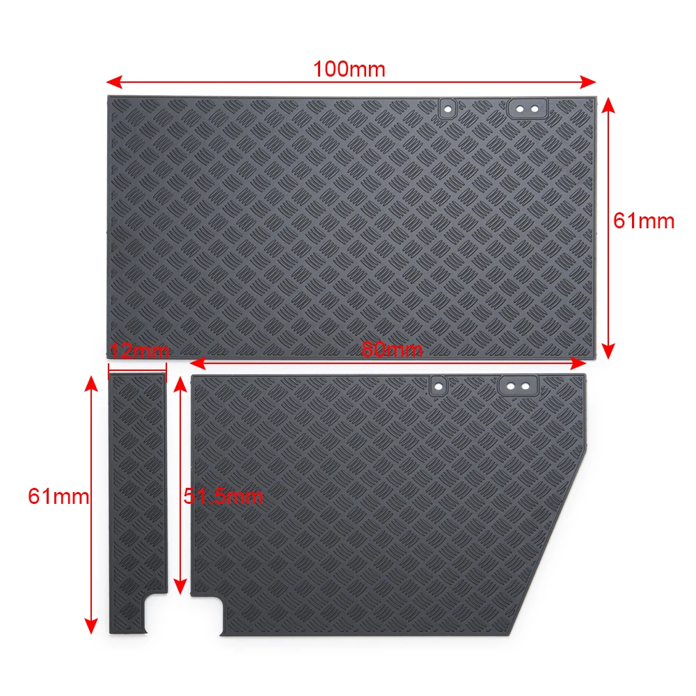 YEAHRUN Stainless Steel Anti-skid Plate Side Door Protect Guard for TRX-4 Defender 1/10 RC Crawler Car Model Decortion Parts