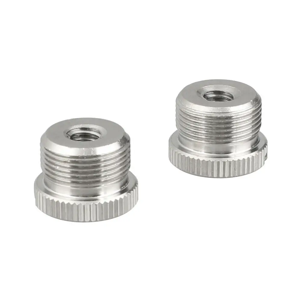 2x5/8 ''-27ตัวผู้ถึง1/4''-20ตัวเมียอะแดปเตอร์สกรูสำหรับขาตั้งไมโครโฟน5/8อะแดปเตอร์ "เป็น1/4"