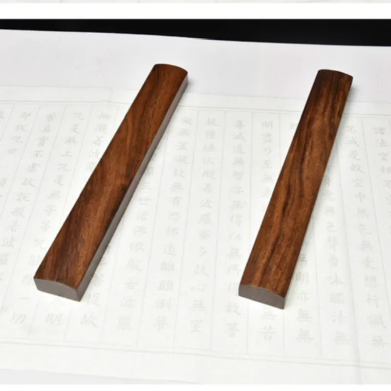 Large Wooden Paperweights Chinese Calligraphy Ink Brush Painting Paperweights High Grade Classical Simple Solid Wood Paperweight