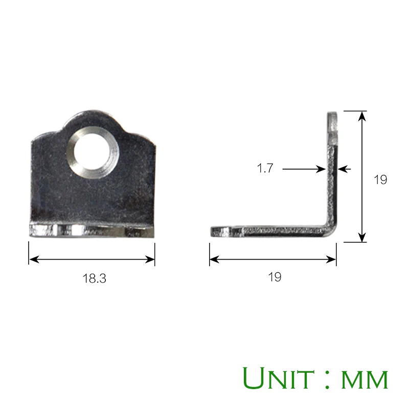 90 Degree Right Angle L Shape Size 19x19x18 Thick Zinc Plating Iron Material Corner Bracket for Board Connect Shelf Support Etc