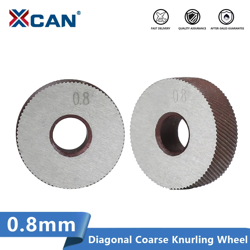 

XCAN 2pcs 0.8mm Anti Slip Diagonal Coarse Knurling Wheel for Metal Lathe