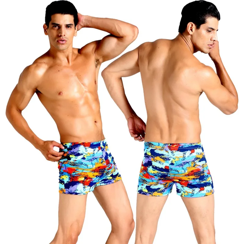 Swimming Trunks Men's Hot Springs Swimming Trunks Beach Swimsuit Men's Printed Swimming Trunks Beach Vacation Trunks