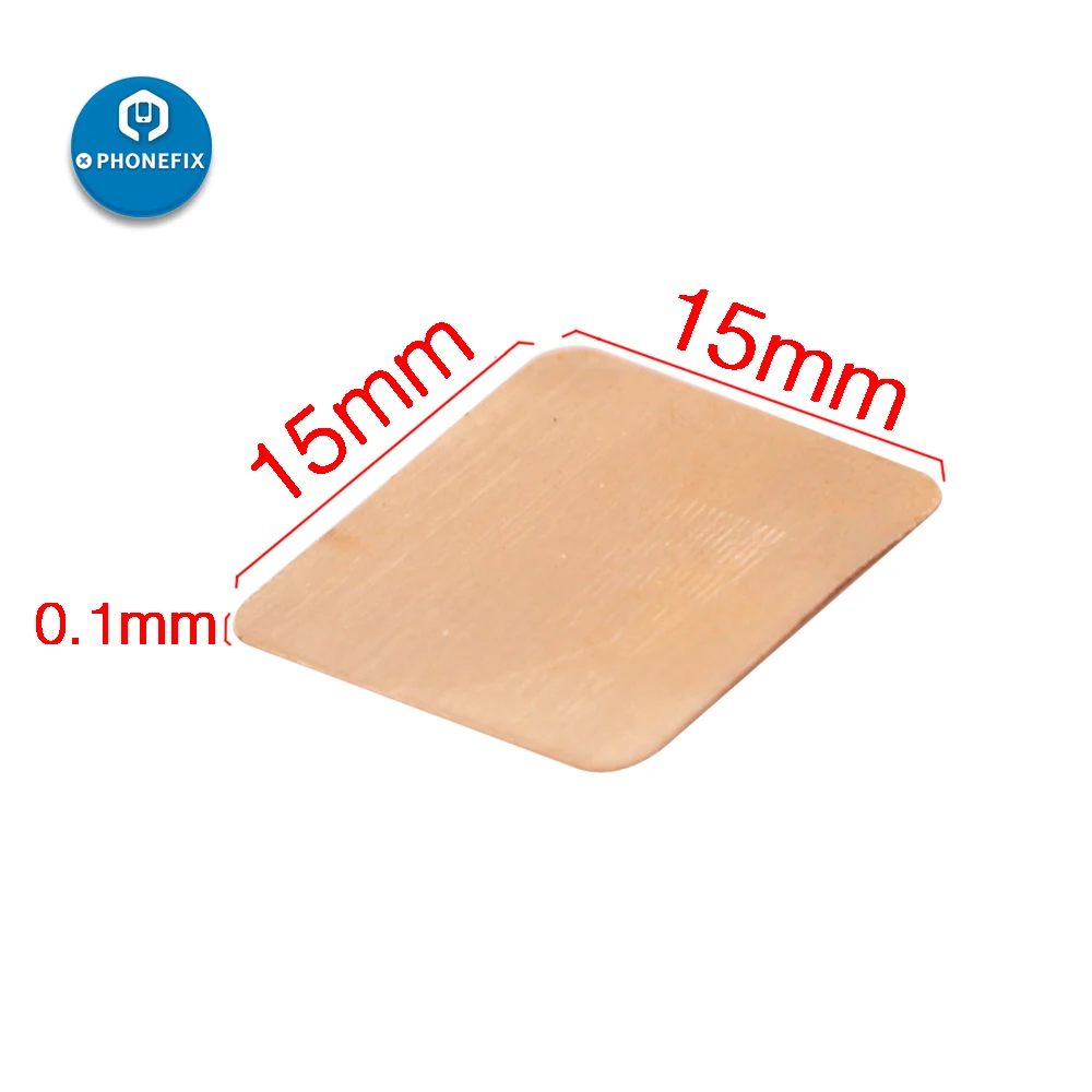 15*15mm Copper Slice Radiator Heat Sink Thermal Pad CPU Radiating Copper Heat Sink Cooling Radiator for Notebook Computer Laptop