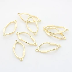 6pcs/lot Zinc Alloy  Geometric Distorted Hollow Oval Charms Linker Connector For DIY Tassel Earrings Accessories