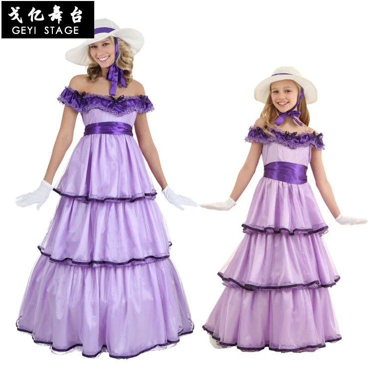 

Purple Noble Temperament Princess Costume Halloween Carnival Party Cosplay Pretty Ladies Girls Cake Dress Fancy Dress