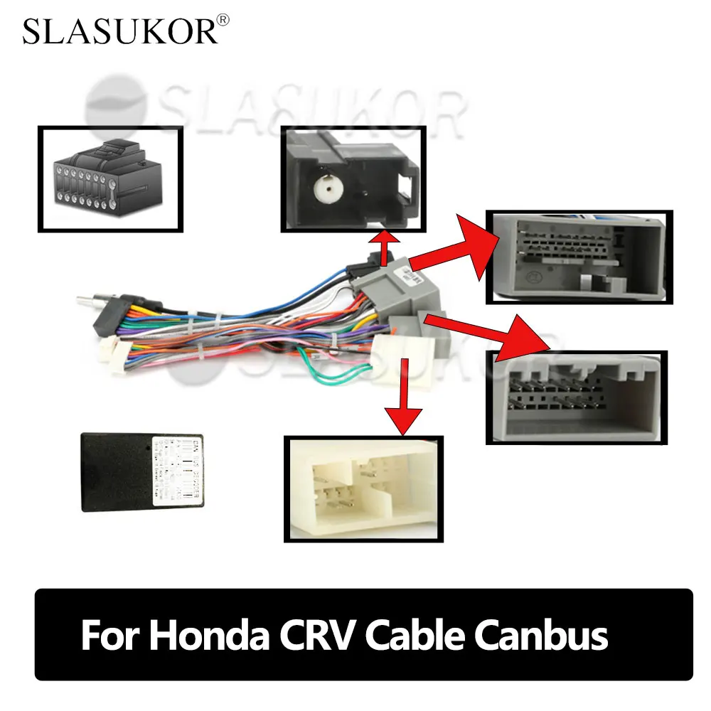 Android Car Radio For Honda CRV CR-V 2011 2012 2013 - 2016 2017 cable and canbus Avanza Rush Power Wiring Harness Canbus Cable