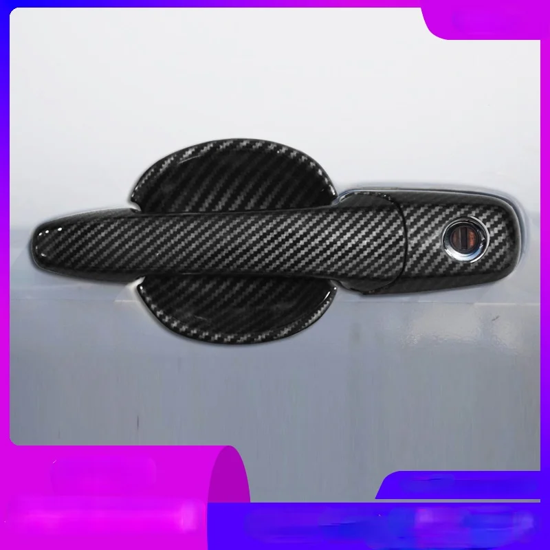 For Mazda CX-7 CX7 CX 7 2006-2012 Chrome Carbon Fiber Car Door Handle Bowl Cover Sticker Styling Decal Accessories