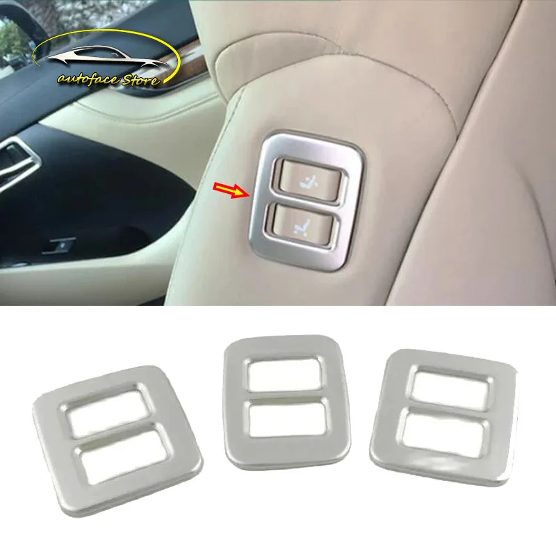 

ABS Chrome For Toyota Alphard 2016 2017 2018 Accessories Auto Seat Adjustment Switch Cover Trim Sticker Car Styling