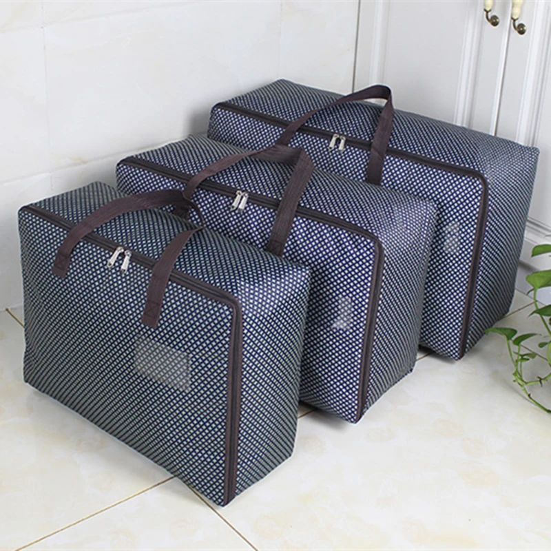 5 Size Cloth Storage Bag Household Closet Organizer Bag Cherry Pattern Clothes Pack Non-woven Large Storage Bag Sheet Container