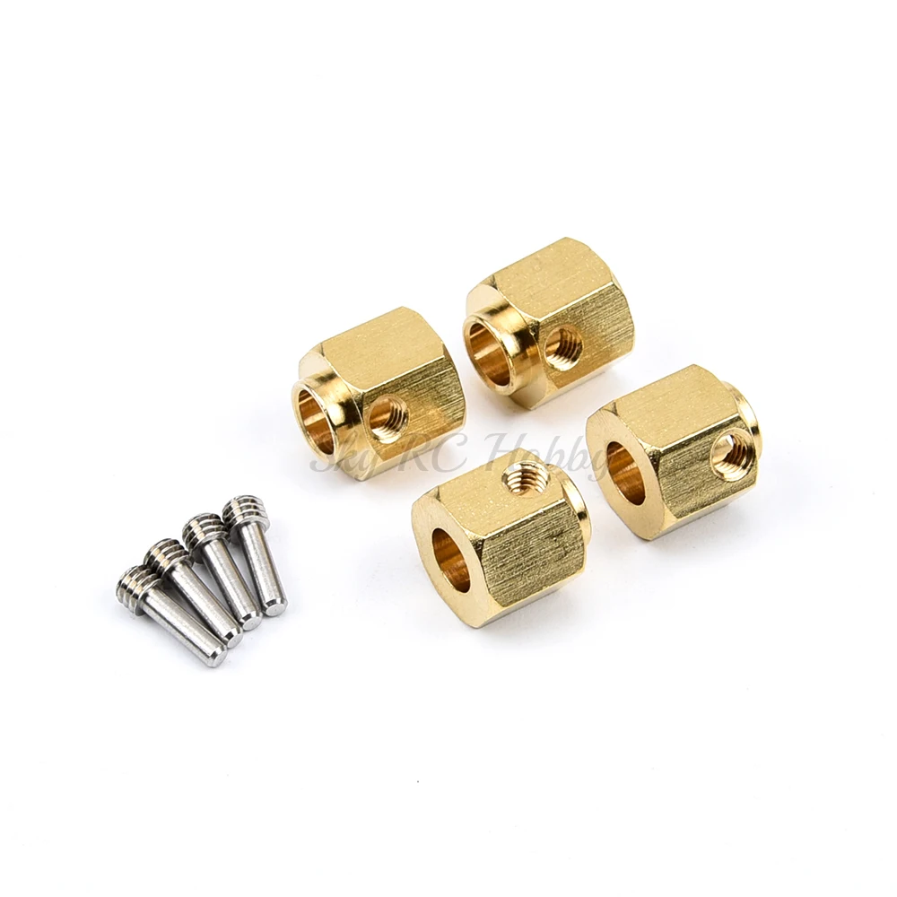 4pcs/lot Heavier Brass 12MM Wheel Hex Extended Adapter 5/6/8/9/10/12mm for TRX TRX -4 Scale Trail Axial SCX10 RC 1/10 Crawler