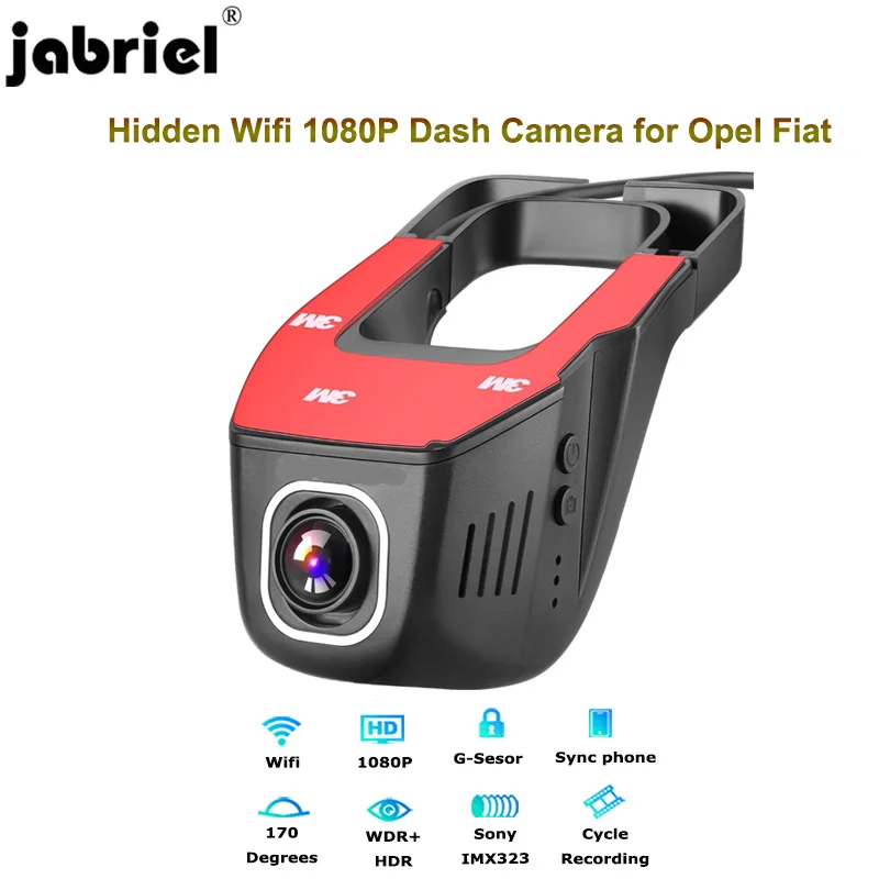 Jabriel 1080P car camera dash cam 24 hour video recorder rear Camera for opel astra j h g insignia corsa d fiat 500 grande punto