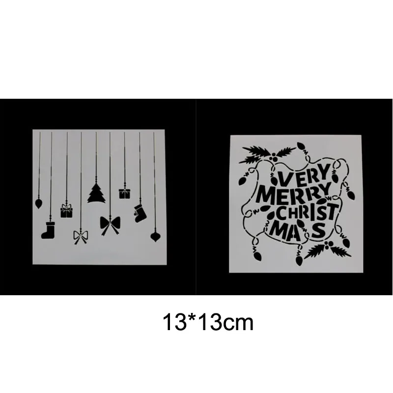 Christmas Scrapbooking Photo Album Decorative Embossing Paper Cards Making Craft Template Drawing Sheet Stencil