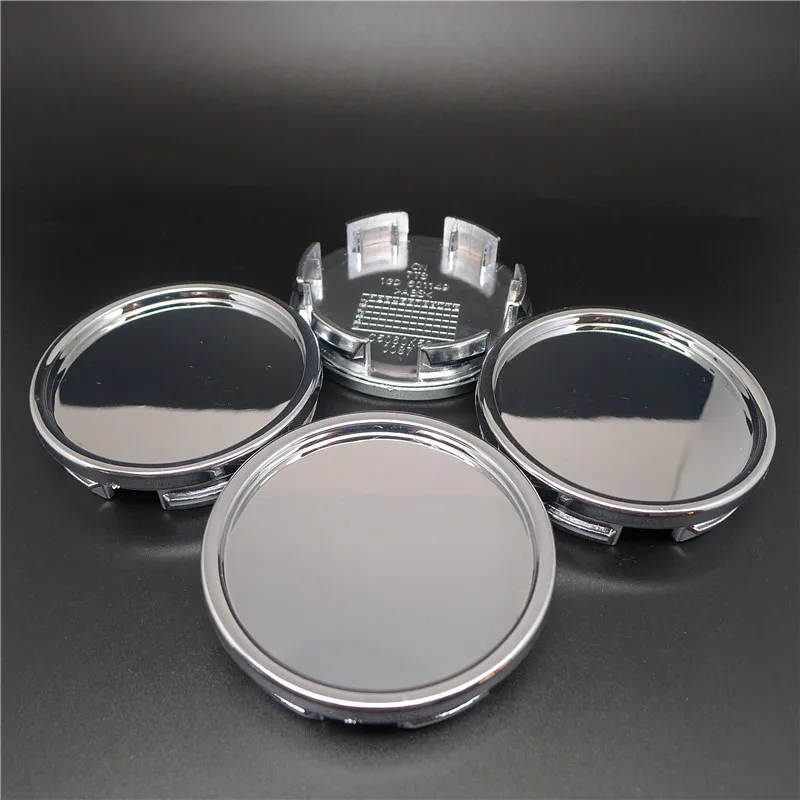 4pcs 58mm Wheel Center Hub Caps Car Styling Replacement Dust proof Rims Cover Hubcaps No Logo Chrome