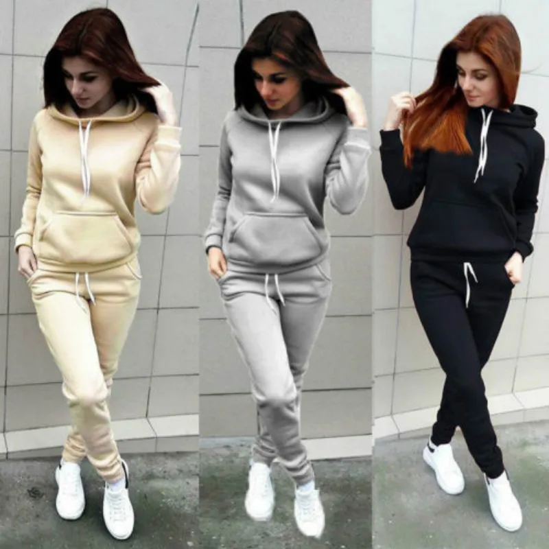 Pants Sets Women Tracksuit 2023 Sweatshirt Sweater Winter Autumn Lounge Wear Sport Suit  Matching 2 Pcs Sets