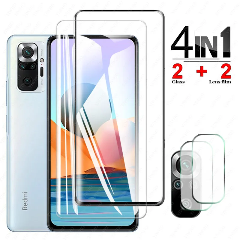 

Tempered Glass for Xiaomi Redmi Note 10 Pro Max 10S Screen Protector Safety Protective Phone Len Film Camera Lens Film