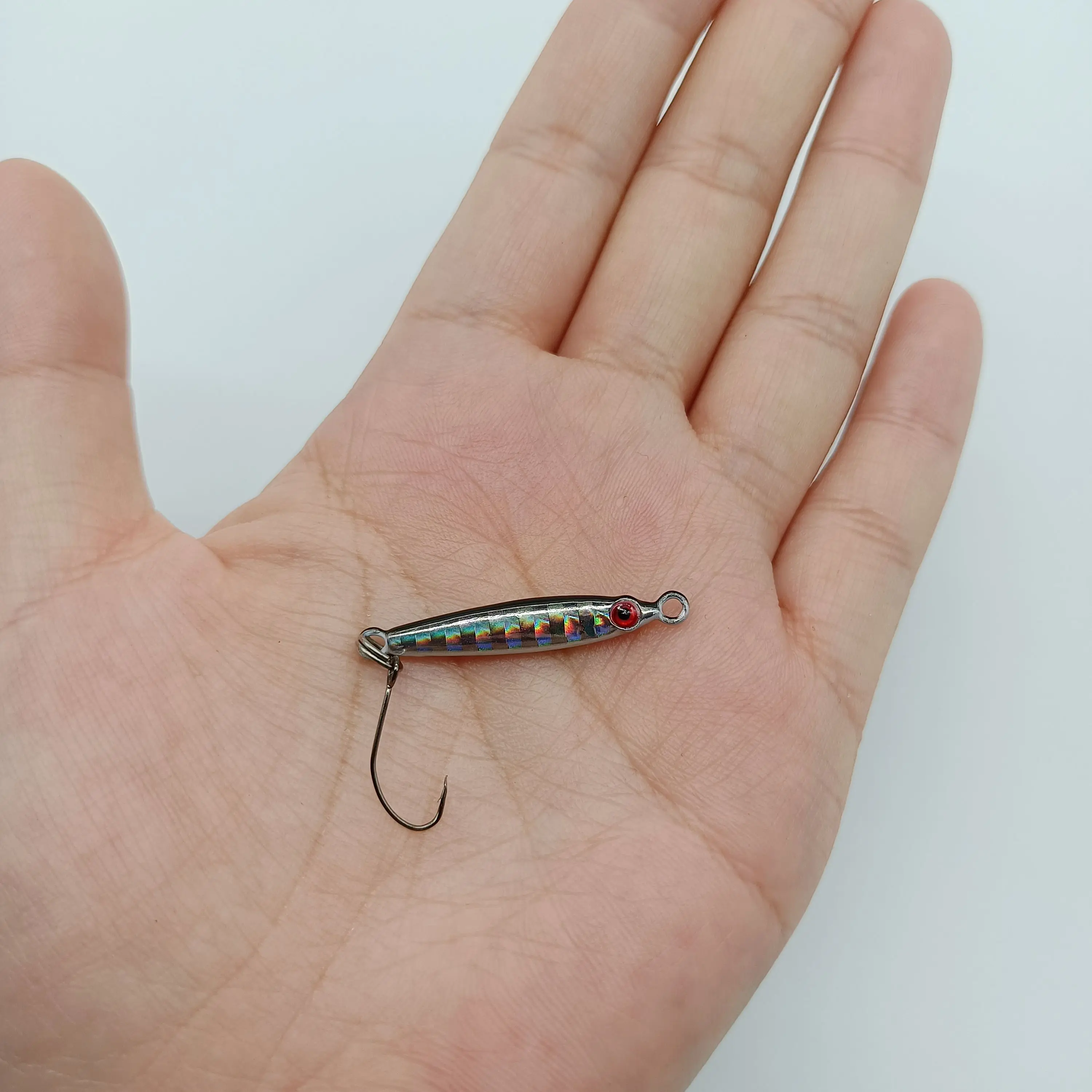 DUODUOYU 1PCS Mini Metall Jig Löffel Angeln Locken 3g/5g Fisch Kleine Fische Mit Einzigen Haken meer Bass Angeln Locken – Detail 4