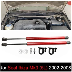 Para seat ibiza mk3 (6l) 2002-2008 capô dianteiro modificar suportes de gás amortecedor elevador suporta carro-estilo prop varas absorvente