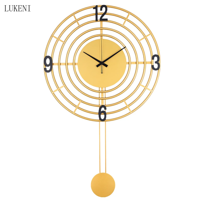 Nordic Net Red Wall Clock Fashion Modern Minimalist Wall Watch Living Room Bedroom Personality Creative Light Luxury Home Clock