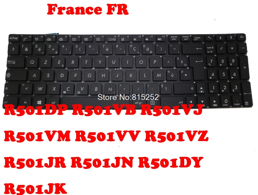 

Laptop Backlit Keyboard For ASUS R501DP R501VB R501VJ R501VM R501VV R501VZ R501JR R501JN R501DY R501JK FR/Italian/Nordic/UK/GR