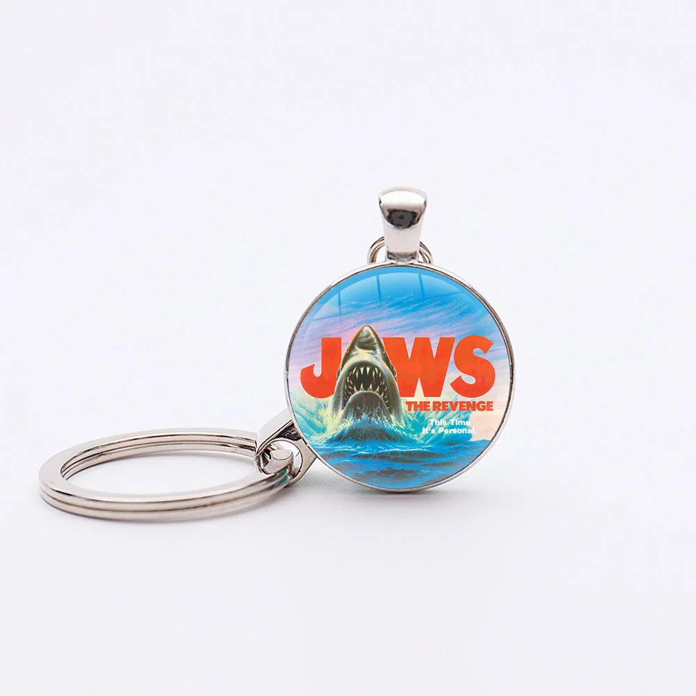 Movie Jaws Keychain Jewelry Fashion Metal Key Chains Unisex Alloy Car Bag Key Holder Keyring For Women Men Gifts