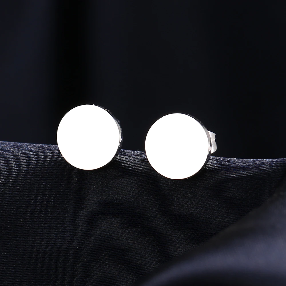 Stainless Steel Earrings Minimalist Round Fashion Stud Earrings Classic Simple Earrings For Women 2022 Jewelry Wedding Party