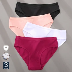 FINETOO 3PCS/Set Cotton Women Panties Lingerie Briefs S-XL Sexy Ladies Intimates Underwear For Woman Female Pantys Underpants