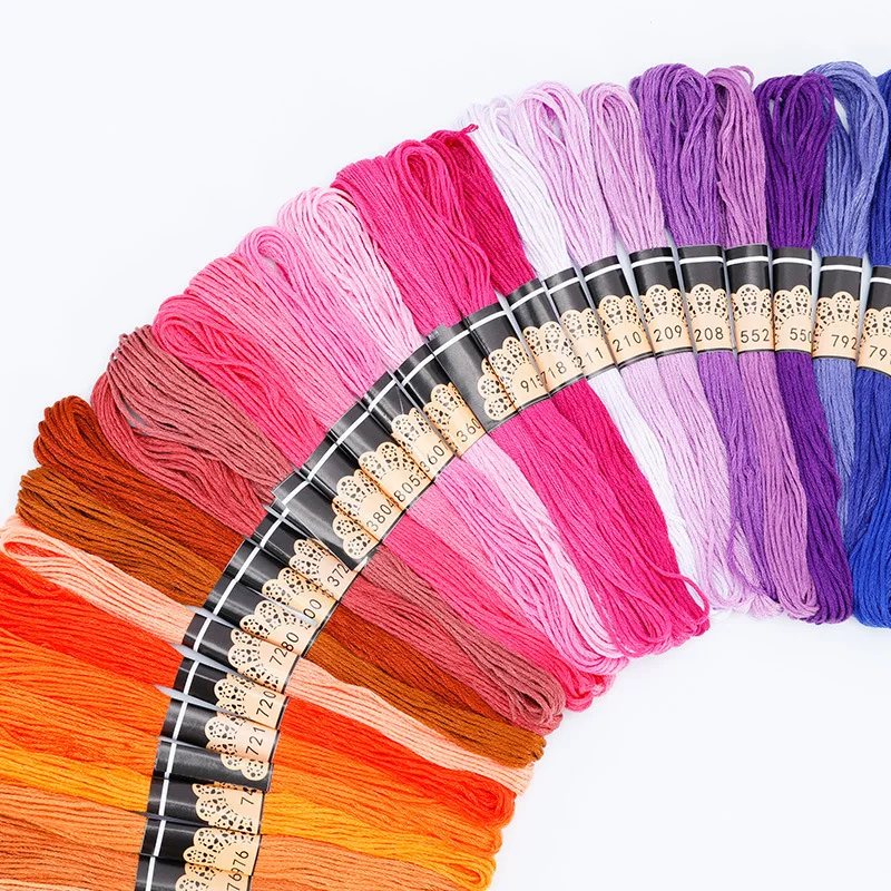 50/100/150/200/447Pcs Multicolor Embroidery Thread Cross Stitch Floss ...