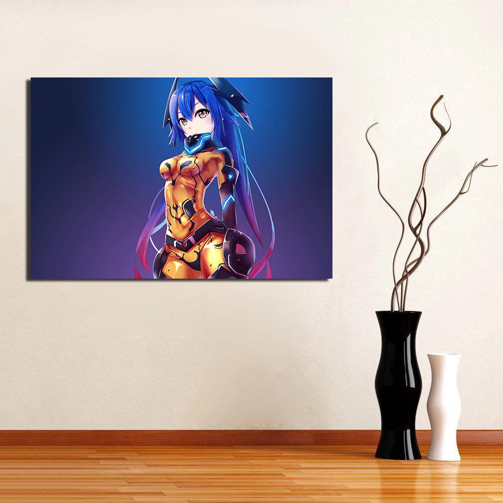 Quna Phantasy Star Online 2 Anime Girl Poster Canvas Cloth Fabric Print Wall Art Pictures For Living Room Decor