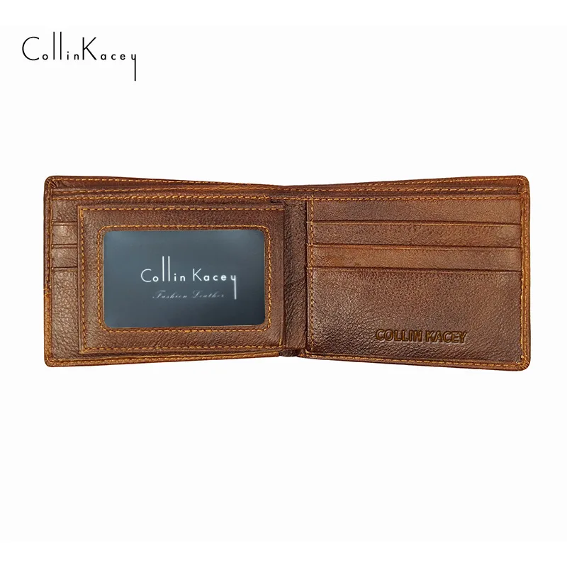 New Style Amazon Vintage Men's Wallet Zhen Pi Bao Fashion Short Purse Multi-Card Wallet Factory Wholesale