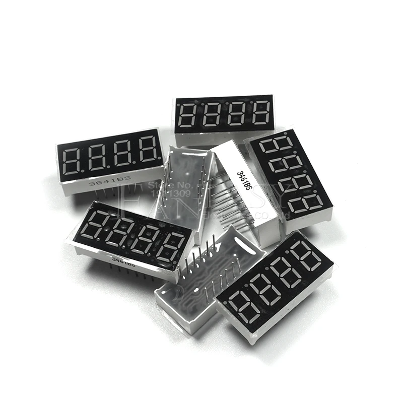 5pcs Digital tube segment common Cathode Red 4 Bit digital Tube 0.36 inch  Red LED Display HSN-3643S