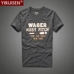 Brand 100% Cotton Soft Embroidery Men's Tees YiRuiSen Casual Male Short Sleeve For Summer Hot Sell O-Neck Comfortable Clothing