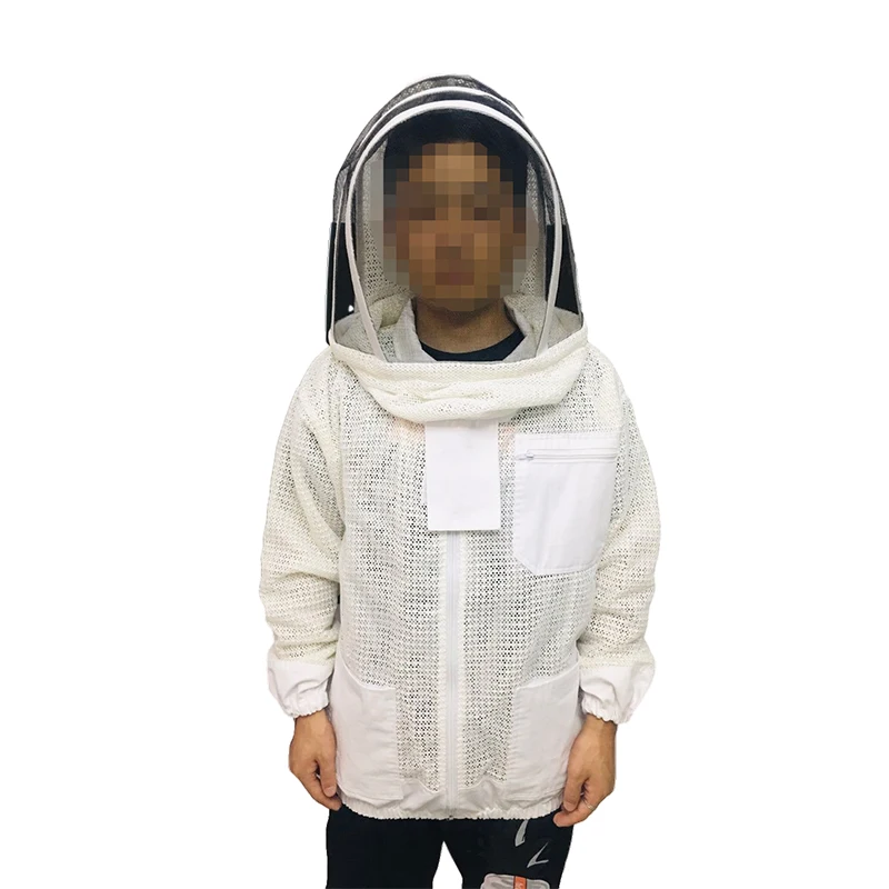 1set beekping suit anti bee suit bee cloth for beekeeper suit White 3 layer net bee jacket apiculture equipment beekeeping tools