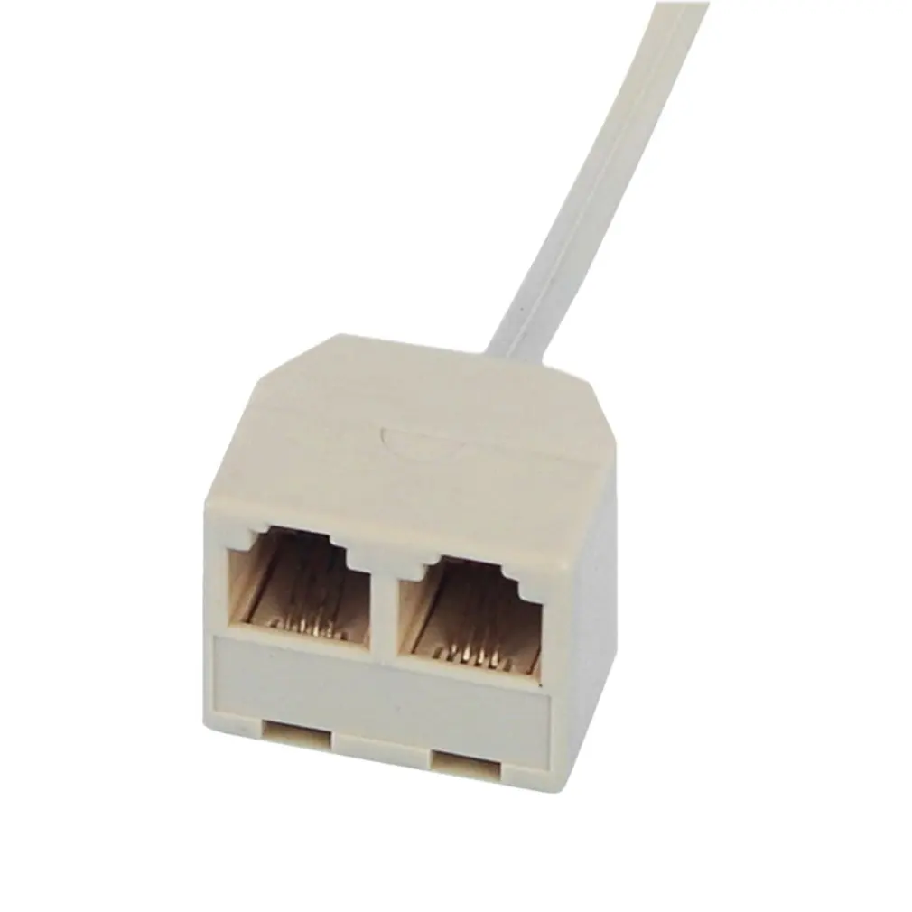 Rj11 6p4cオス-6p4cメス2ウェイ電話ジャックプラグスプリッター電話ワイヤーケーブルアダプターコンバーター