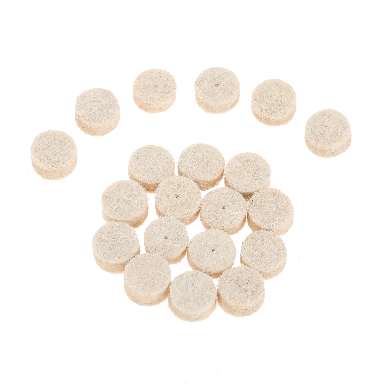 Yetaha 100Pcs 13mm Wool Felt Polishing Buffing Wheel Grinding Abrasive Pad With 2Pcs 3.2mm Shanks For Dremel Rotary Tool