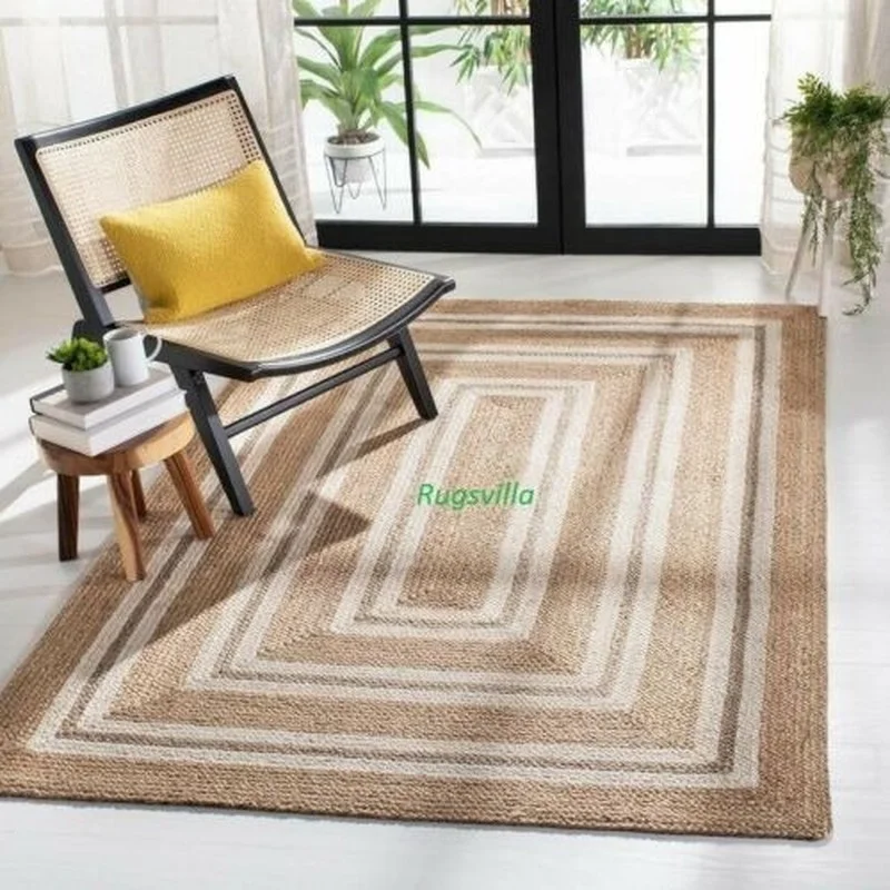 

Rugs and Carpets for Home Living Room Rug Runner 100% Natural Braided Bohemian Modern Living Area Carpet Outdoor Rugs