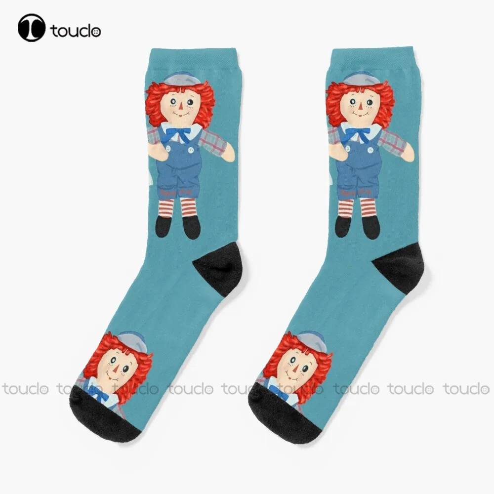 Raggedy Ann And Raggedy Andy The Vintage Dolls Socks White Crew Socks Men Christmas Gift Unisex Adult Teen Youth Socks Custom