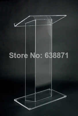 free shipping High-end atmosphere Floor Standing transparent acrylic lectern podium