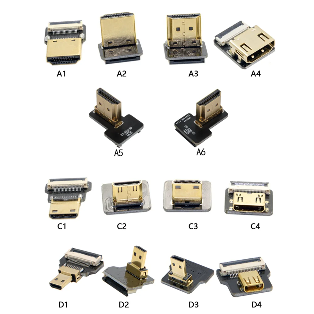 

FPC Micro MINIHDMI совместимый кабель 90 градусов вверх вниз угловой адаптер для Raspberry Pi DJI UAV PTZ SLR камера ТВ/проектор